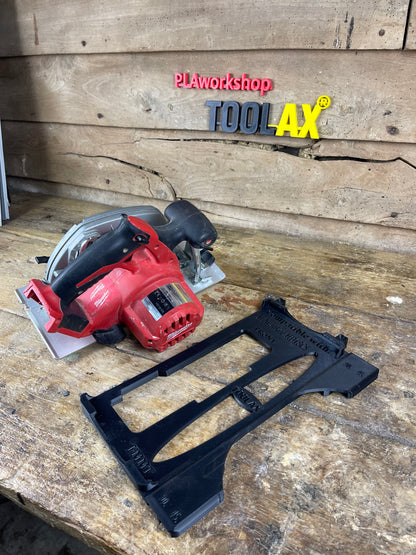 TOOLAX Guide Rail Adapter Base – Cut Perfect 45° & 90° Angles made for Milwaukee HD18CS compatible with Milwaukee Guide rail