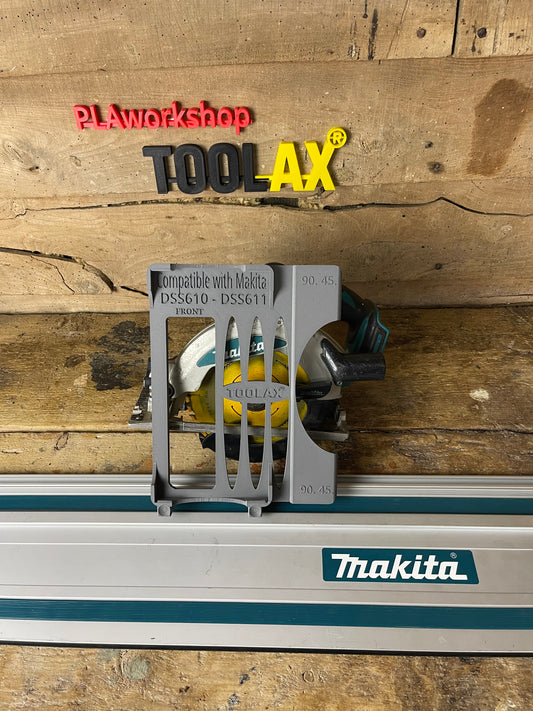 TOOLAX Adaptor to Cut Perfect 45° & 90° Angles made for for Makita Circular Saw DSS610 / DSS611 – Compatible with Makita Guide Rails