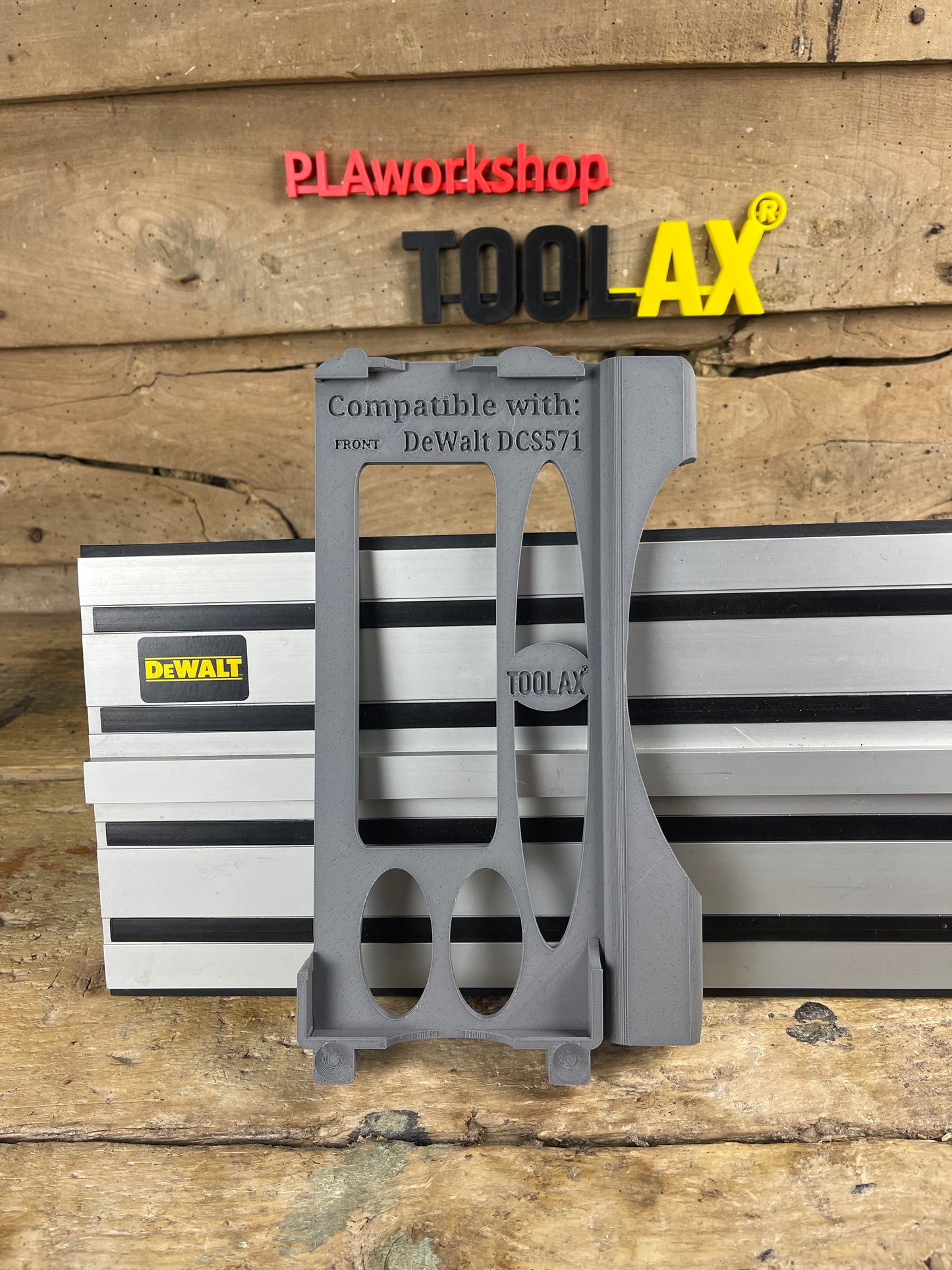 TOOLAX adaptor made for Dewalt DCS571 circular saw - compatible with Dewalt guide rail