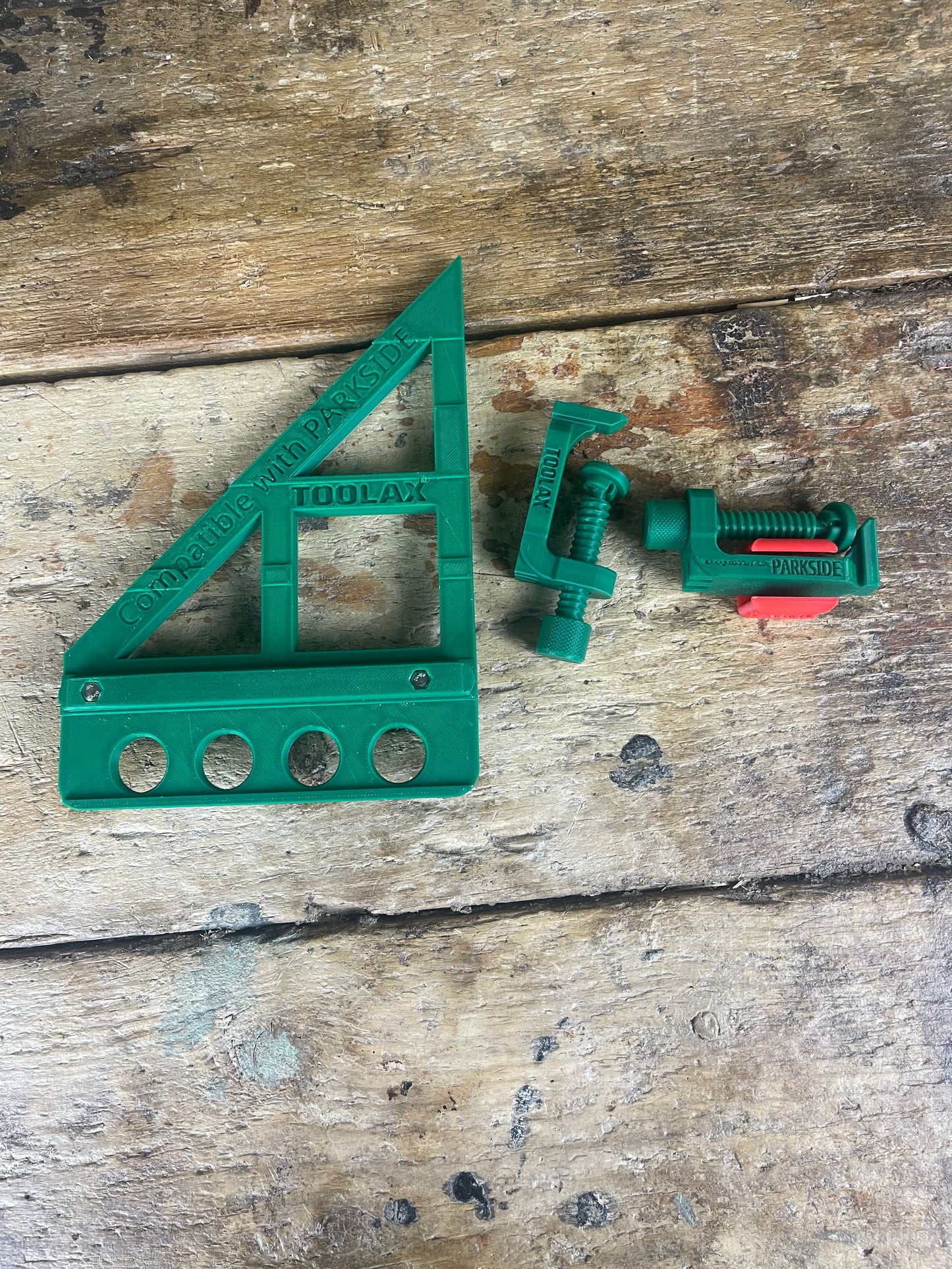 TOOLAX Track Saw Bundle for Parkside G-Clamp All-In-One + 45&90 Degree Angle Guide Rail Stop