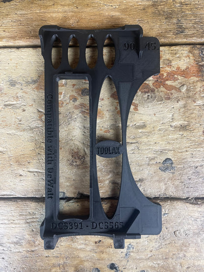 TOOLAX Guide Rail Adapter Base – Cut Perfect 45° & 90° Angles compatible with Dewalt Circular Saws DCS391 & DCS565  – for Dewalt Guide Rails