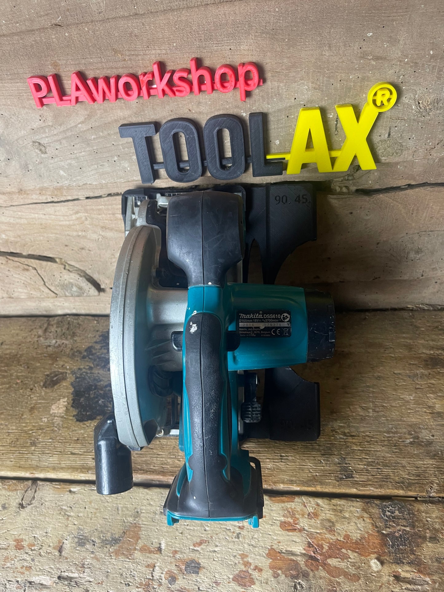 TOOLAX Adaptor to Cut Perfect 45° & 90° Angles made for Makita Circular Saw DSS610 / DSS611 – Compatible with Makita Guide Rails