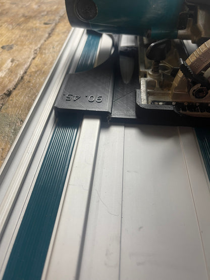 TOOLAX Adaptor to Cut Perfect 45° & 90° Angles made for Makita Circular Saw DSS610 / DSS611 – Compatible with Makita Guide Rails