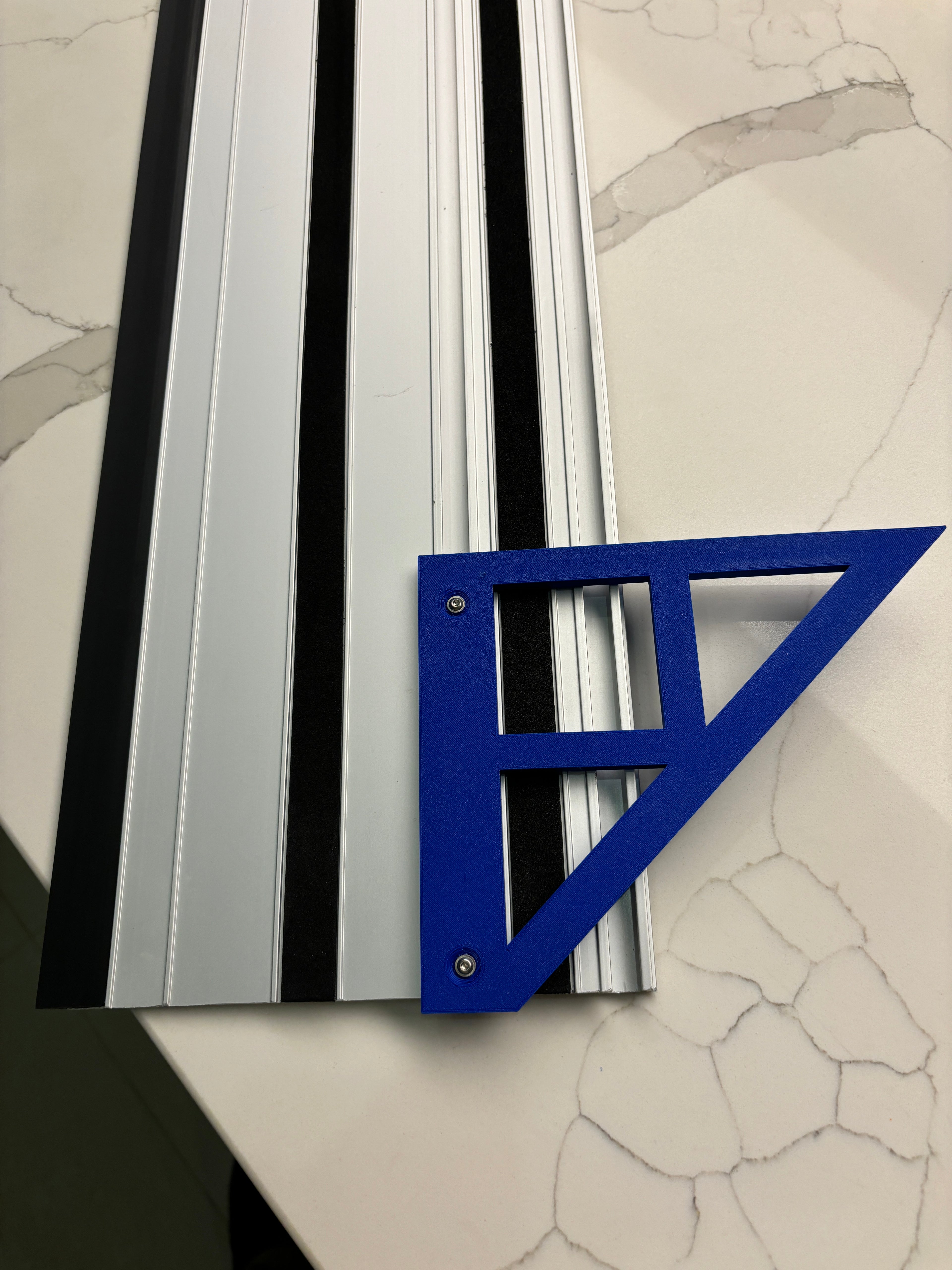 TOOLAX Large Guide Rail Square with 45 & 90 Degree Stops to fit Scheppach Rail