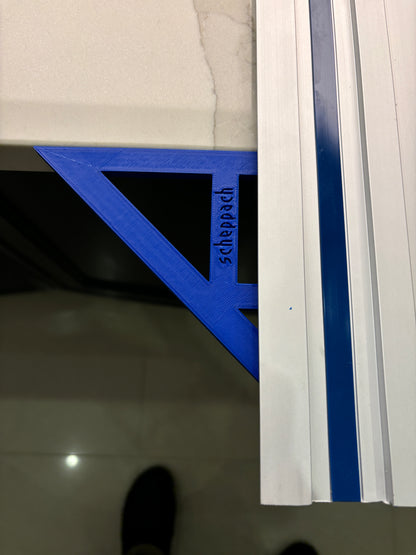 TOOLAX Large Guide Rail Square with 45 & 90 Degree Stops to fit Scheppach Rail