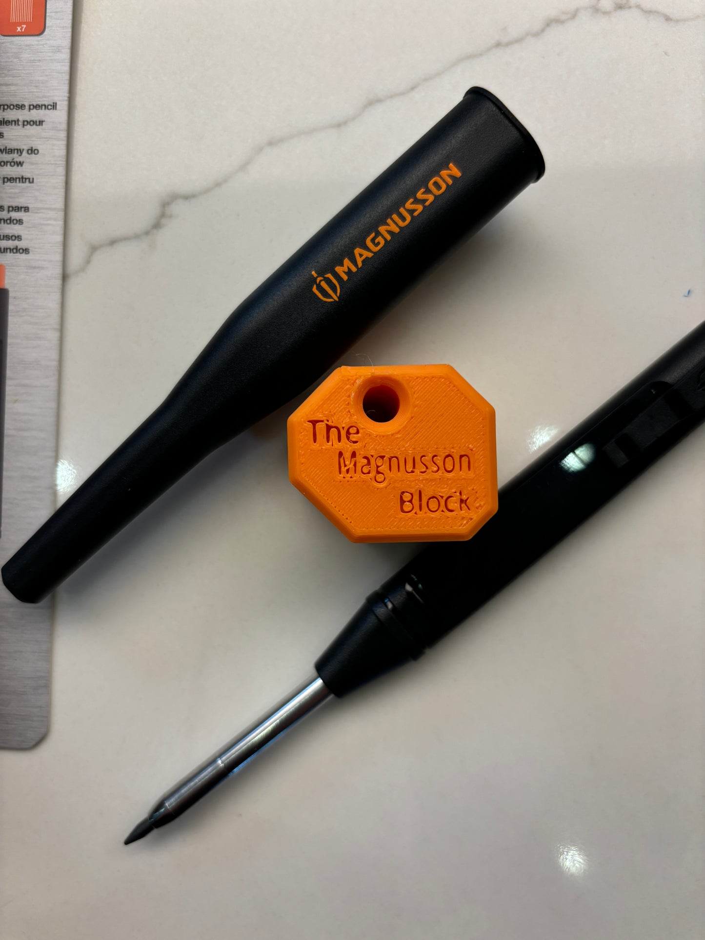 Magnusson block tool with 6mm hole for Magnusson pencils The Magnusson Block