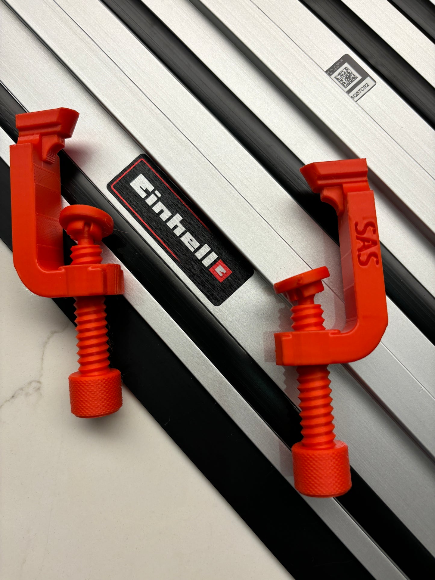 All In One Clamp G-Style - Pair to fit Einhell track saw guide rail - Complete !