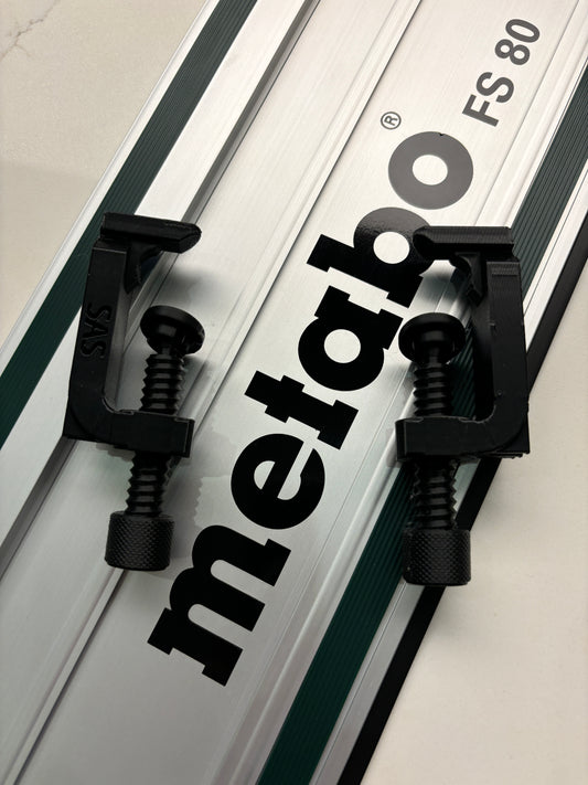 All In One Clamp G-Style - Pair to fit Metabo track saw guide rail - Complete !