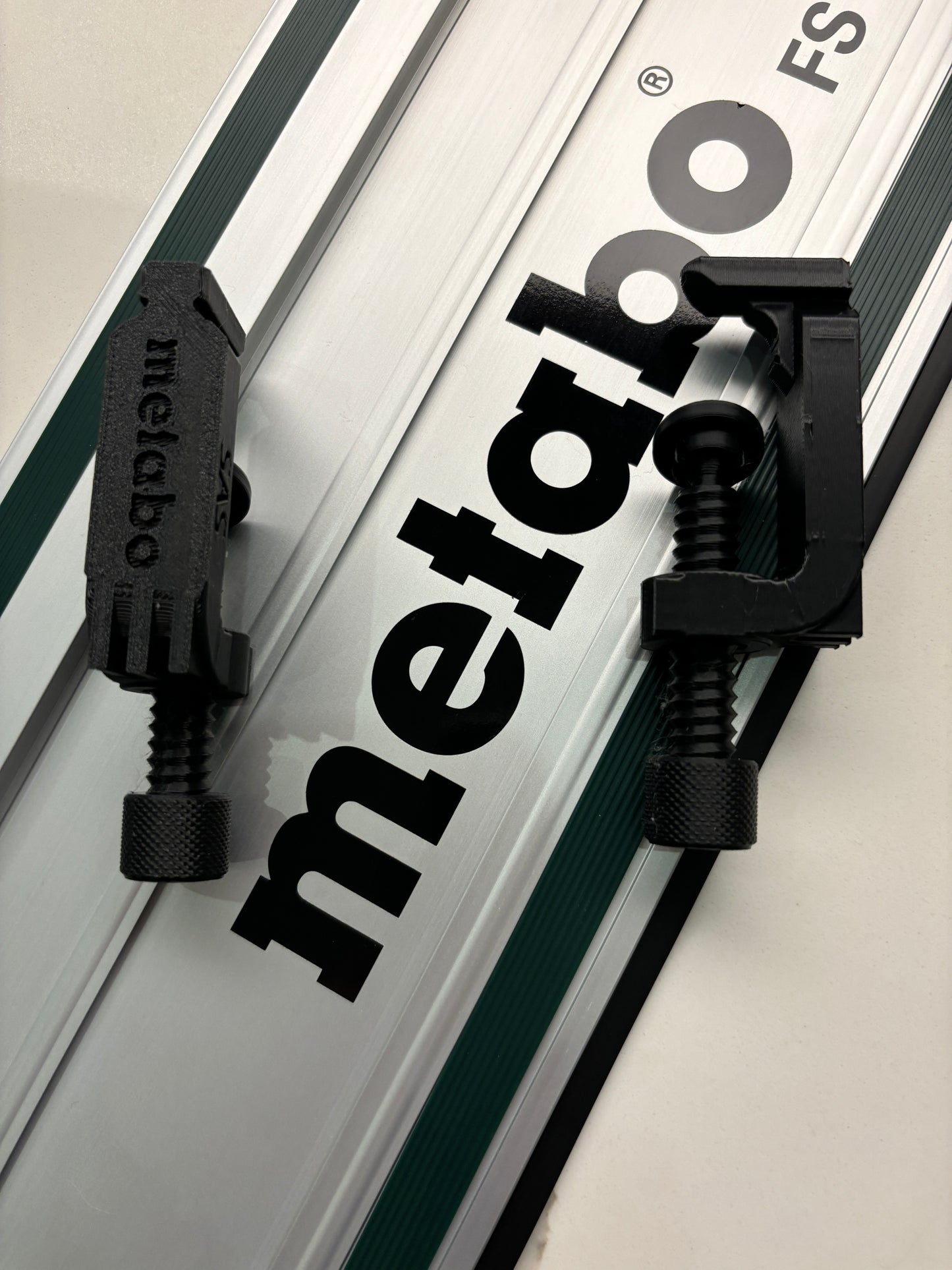 All In One Clamp G-Style - Pair to fit Metabo track saw guide rail - Complete !