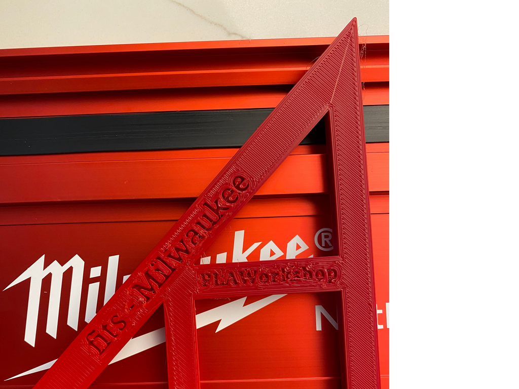 TOOLAX Large Guide Rail Square with 45 & 90 Degree Stops to fit Milwaukee Rail