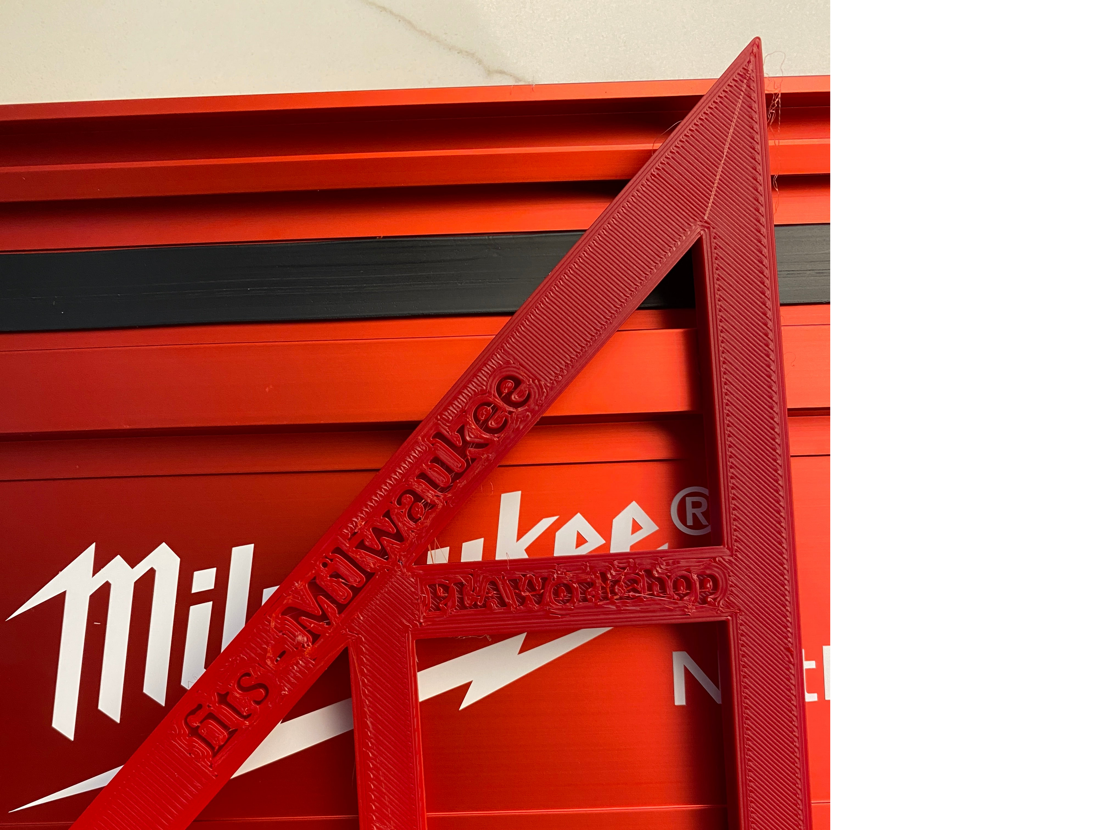 TOOLAX Large Guide Rail Square with 45 & 90 Degree Stops to fit Milwaukee Rail