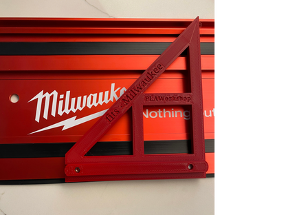 TOOLAX Large Guide Rail Square with 45 & 90 Degree Stops to fit Milwaukee Rail