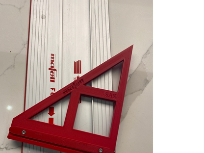 TOOLAX Large Guide Rail Square with 45 & 90 Degree Stops to fit Mafell Rail