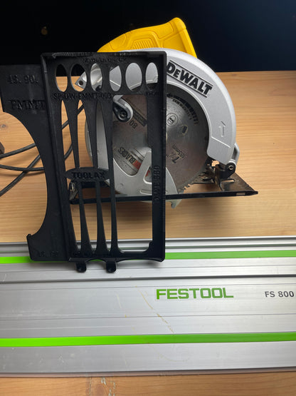 TOOLAX 45° and 90° cuts Adaptor for Dewalt Circular Saw DWE560 to fit Festool Guide rail