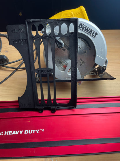 TOOLAX 45° en 90° zaagsnedes Adapter voor Dewalt Cirkelzaag DWE560 om te passen op Milwaukee Geleiderail
