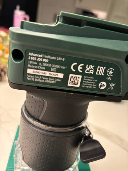 18V-8 Advanced Trim Router Base Jig compatible with Bosch