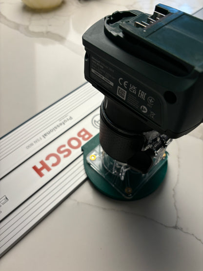 18V-8 Advanced Trim Router Plunge Base compatible with Bosch