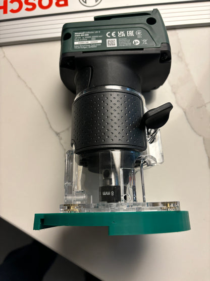 18V-8 Advanced Trim Router Plunge Base compatible with Bosch