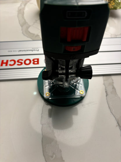 18V-8 Advanced Trim Router Plunge Base compatible with Bosch