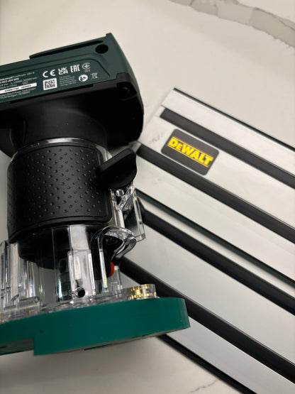 18V-8 Advanced Trim Router Plunge Base Guide Rail Adapter compatible with Dewalt Track / Guide Rail