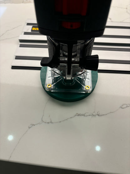 18V-8 Advanced Trim Router Plunge Base Guide Rail Adapter compatible with Dewalt Track / Guide Rail