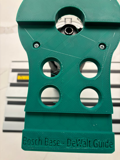 18V-8 Advanced Trim Router Plunge Base Guide Rail Adapter compatible with Dewalt Track / Guide Rail