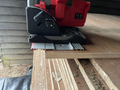 TOOLAX Guide Rail Adapter Base – Cut Perfect 45° & 90° Angles compatible with Milwaukee M18 FPS55 – Fits Mafell/Bosch Guide Rails