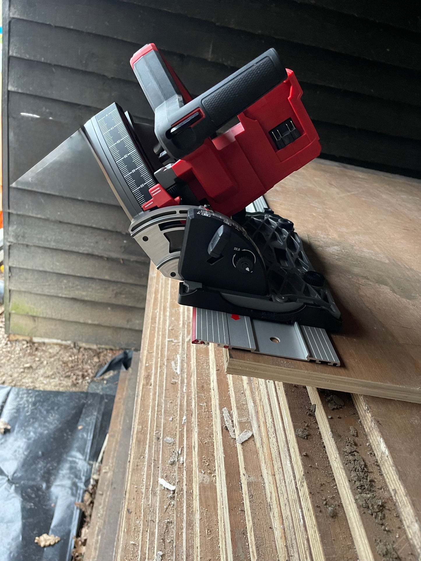 TOOLAX Guide Rail Adapter Base – Cut Perfect 45° & 90° Angles compatible with Milwaukee M18 FPS55 – Fits Mafell/Bosch Guide Rails