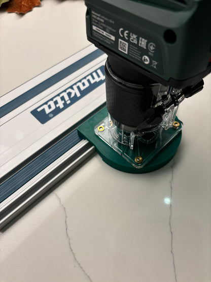 18V-8 Advanced Trim Router Plunge Base Guide Rail Adapter compatible with Makita Track / Guide Rail