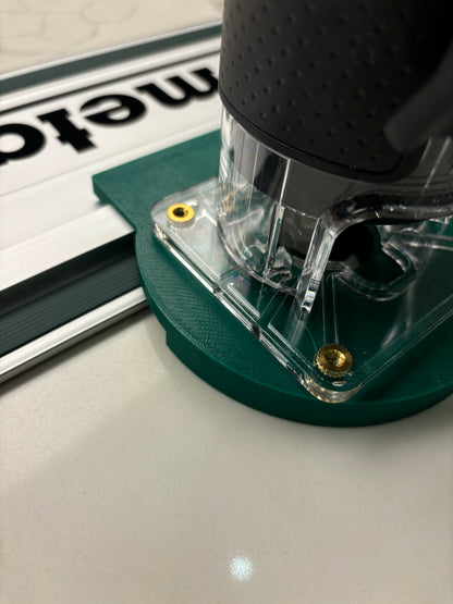 Bosch 18V-8 Advanced Trim Router Plunge Base Guide Rail Adapter to Metabo Track / Guide Rail