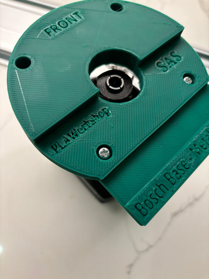 Bosch 18V-8 Advanced Trim Router Plunge Base Guide Rail Adapter to Metabo Track / Guide Rail