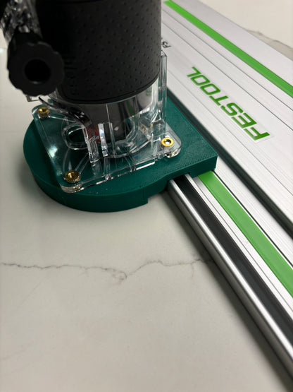 18V-8 Advanced Trim Router Plunge Base Guide Rail Adapter compatible with Festool Track / Guide Rail