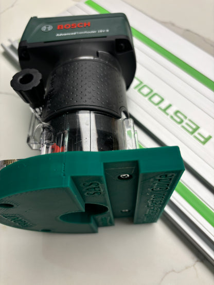 18V-8 Advanced Trim Router Plunge Base Guide Rail Adapter compatible with Festool Track / Guide Rail