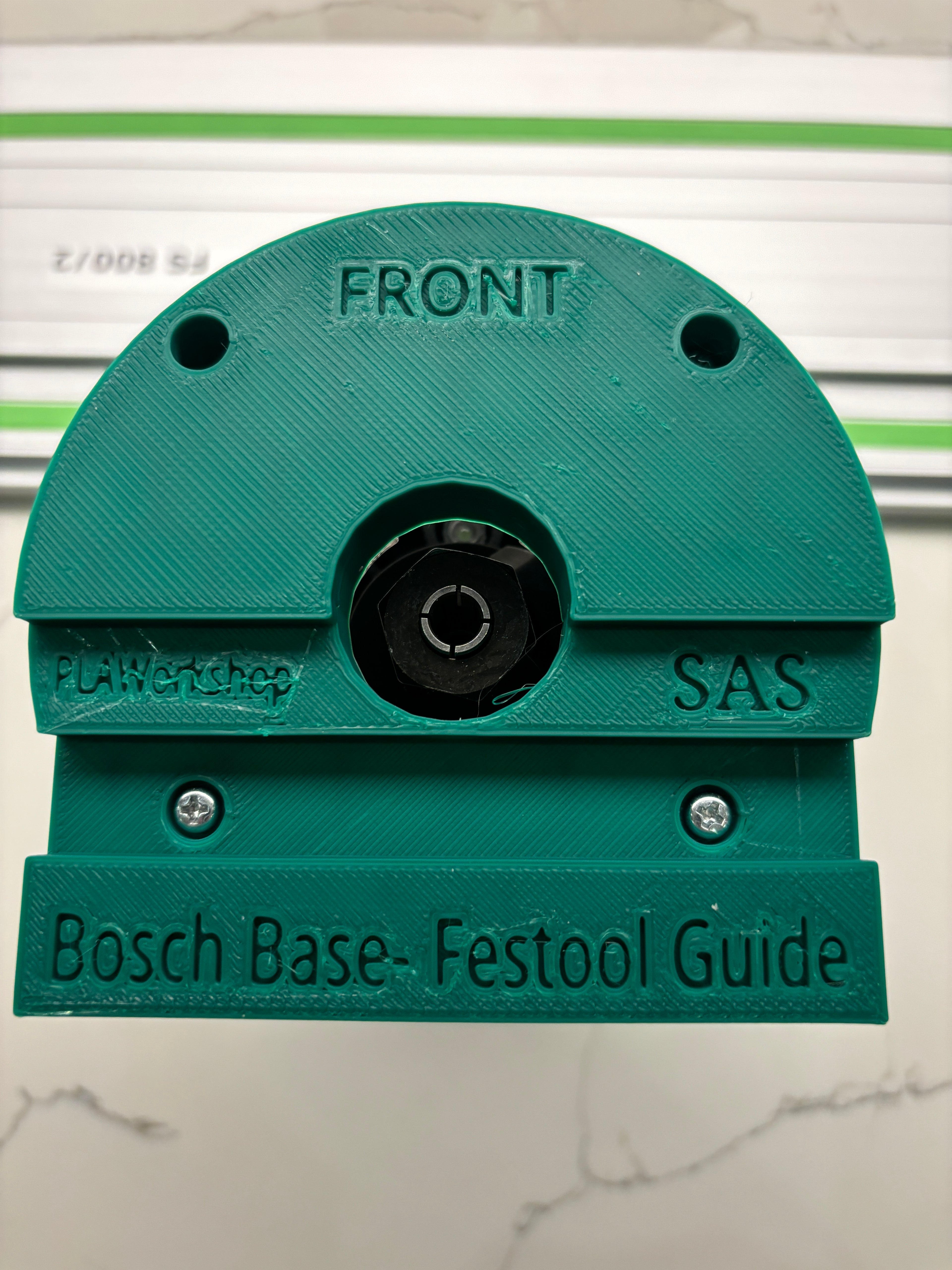 18V-8 Advanced Trim Router Plunge Base Guide Rail Adapter compatible with Festool Track / Guide Rail
