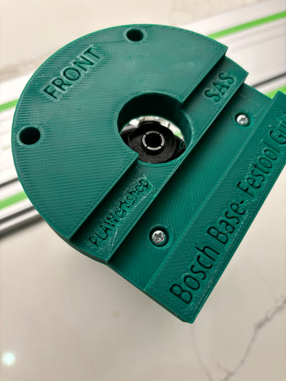 18V-8 Advanced Trim Router Plunge Base Guide Rail Adapter compatible with Festool Track / Guide Rail