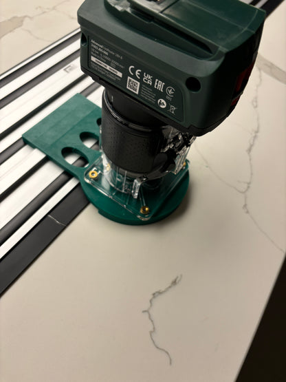 18V-8 Advanced Trim Router Plunge Base Guide Rail Adapter compatible with  Einhell Track / Guide Rail