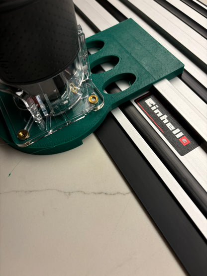 18V-8 Advanced Trim Router Plunge Base Guide Rail Adapter compatible with  Einhell Track / Guide Rail