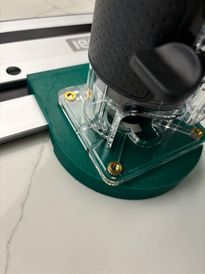 Bosch 18V-8 Advanced Trim Router Plunge Base Guide Rail Adapter to Ryobi Track / Guide Rail