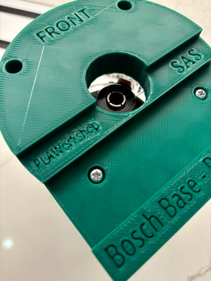 Bosch 18V-8 Advanced Trim Router Plunge Base Guide Rail Adapter to Ryobi Track / Guide Rail