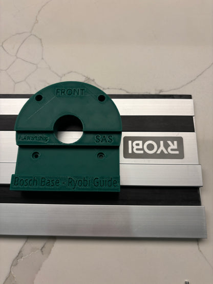 Bosch 18V-8 Advanced Trim Router Plunge Base Guide Rail Adapter to Ryobi Track / Guide Rail