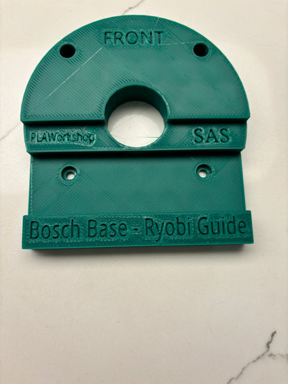 Bosch 18V-8 Advanced Trim Router Plunge Base Guide Rail Adapter to Ryobi Track / Guide Rail