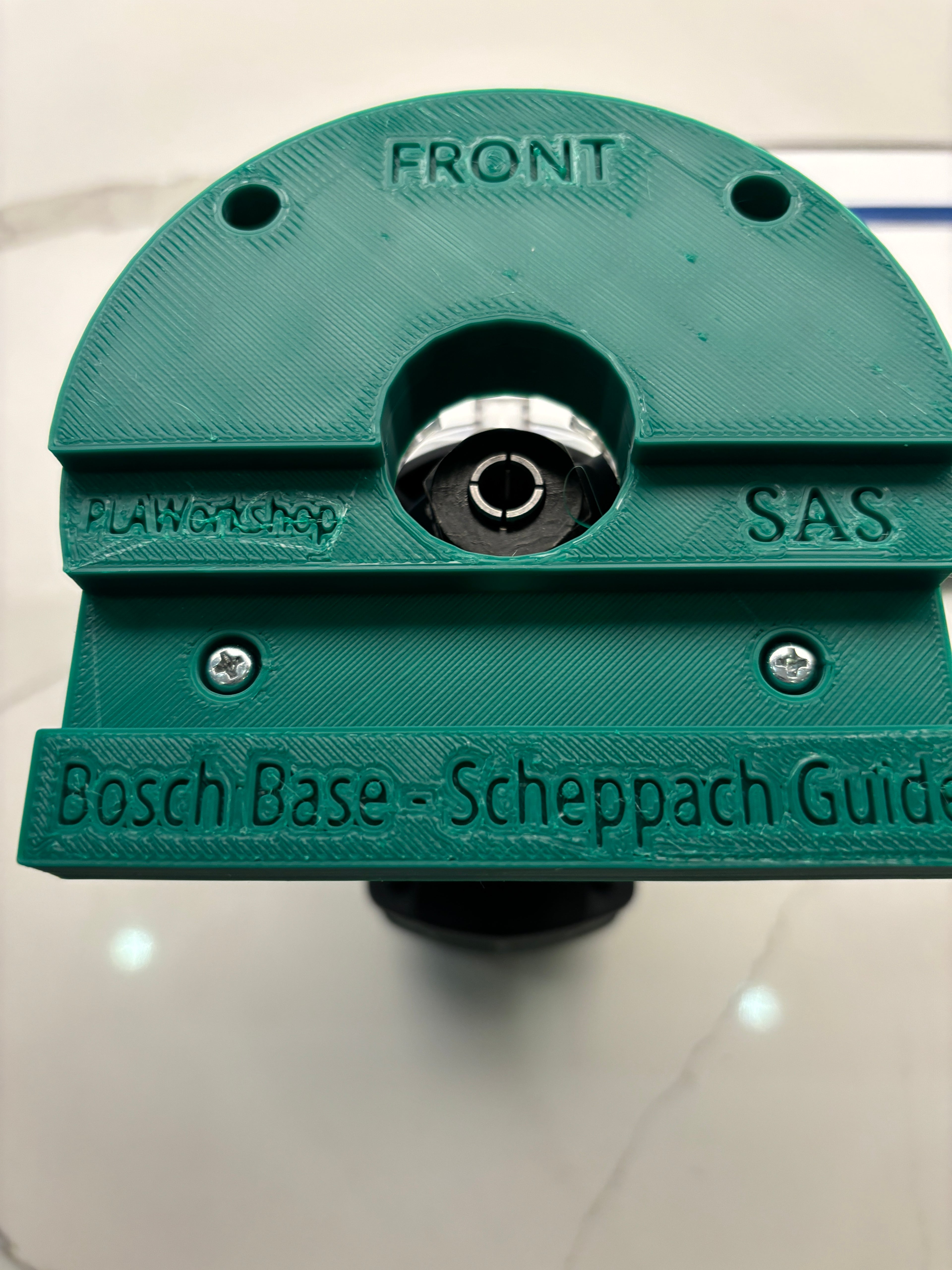 Bosch 18V-8 Advanced Trim Router Plunge Base Guide Rail Adapter to Scheppach Track / Guide Rail