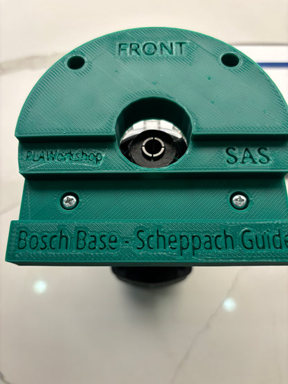 Bosch 18V-8 Advanced Trim Router Plunge Base Guide Rail Adapter to Scheppach Track / Guide Rail
