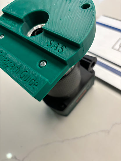 Bosch 18V-8 Advanced Trim Router Plunge Base Guide Rail Adapter to Scheppach Track / Guide Rail