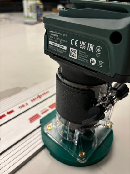 18V-8 Advanced Trim Router Plunge Base Guide Rail Adapter compatible with Mafell Track / Guide Rail