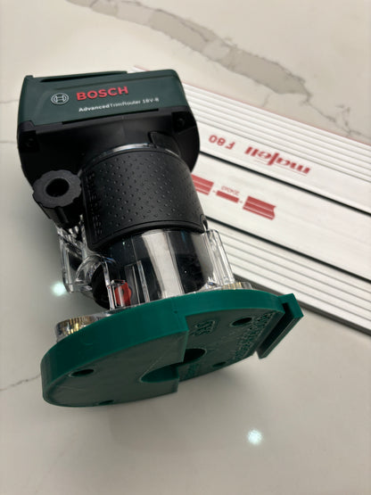 18V-8 Advanced Trim Router Plunge Base Guide Rail Adapter compatible with Mafell Track / Guide Rail