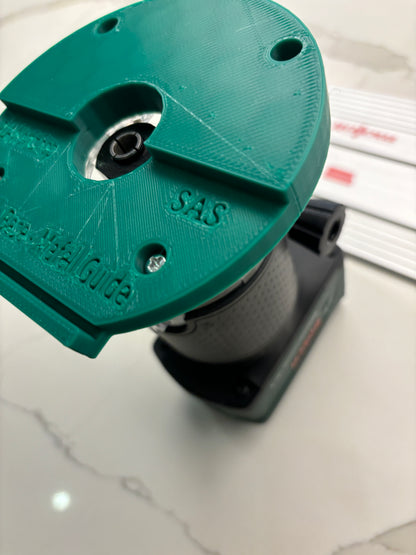 18V-8 Advanced Trim Router Plunge Base Guide Rail Adapter compatible with Mafell Track / Guide Rail
