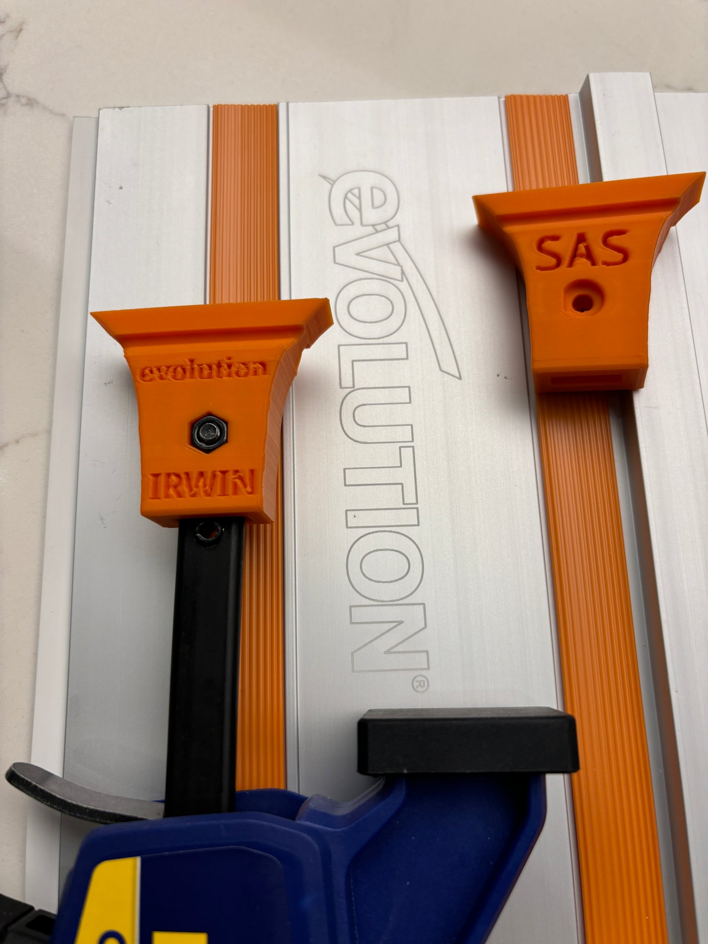 Evolution track Saw guide rail clamp feet (PK 2) - For Irwin Quick Grip