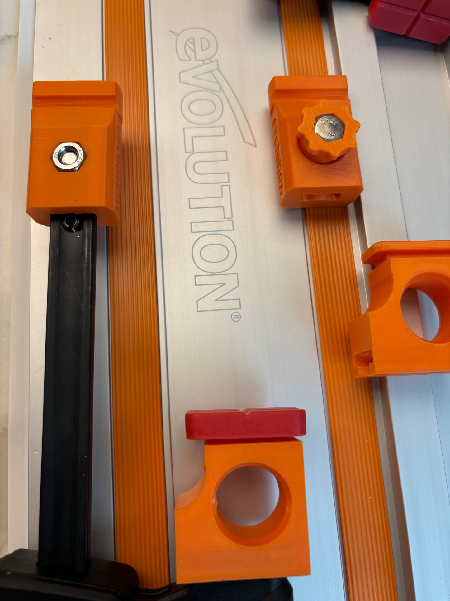 Evolution track saw guide rail clamp adaptor feet - to fit Bessey Clamp (PAIR) 2X