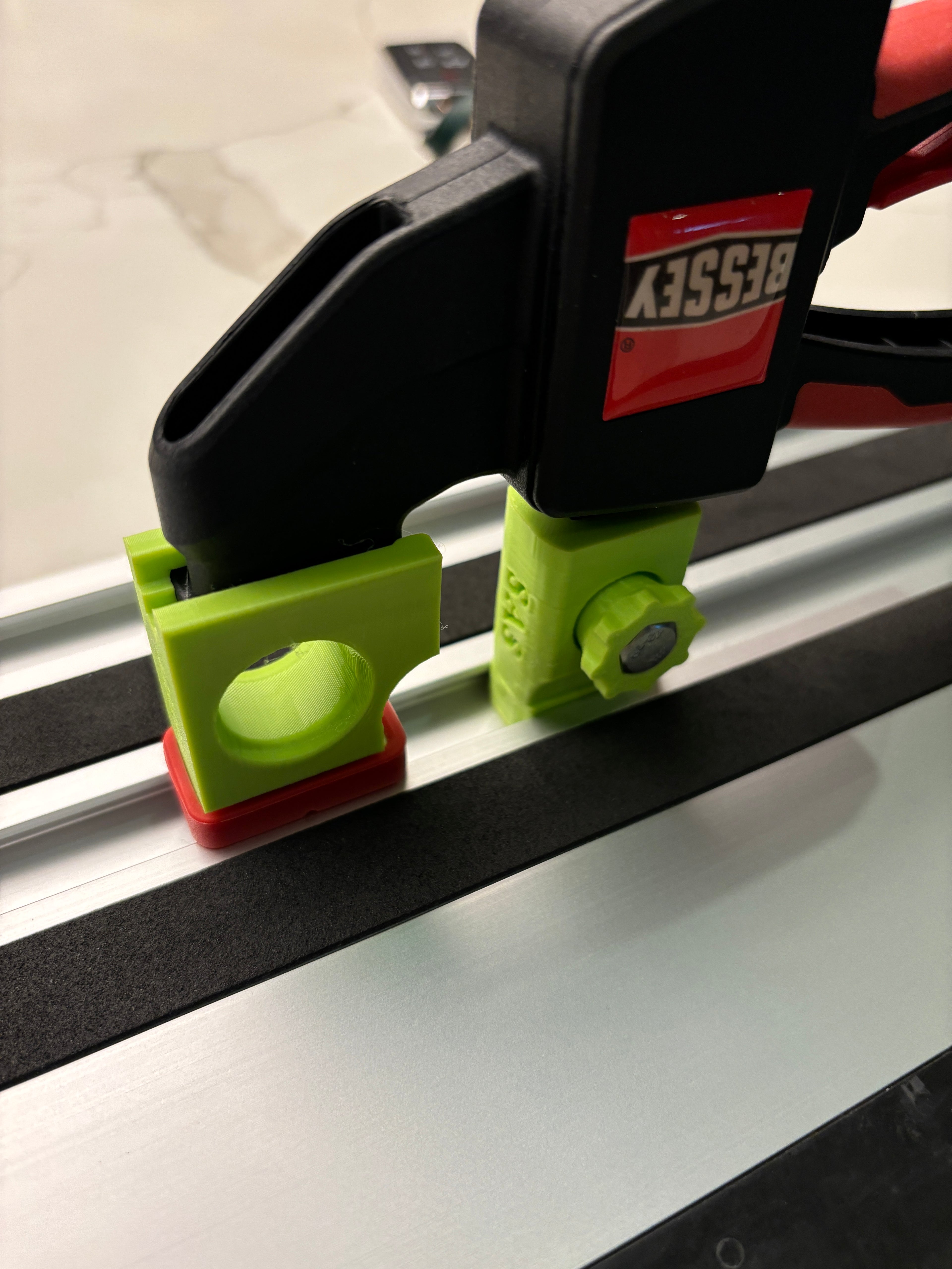 Ryobi track saw guide rail clamp adaptor feet - to fit Bessey Clamp (PAIR) 2x